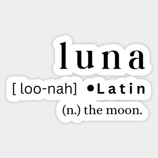 Luna Sticker